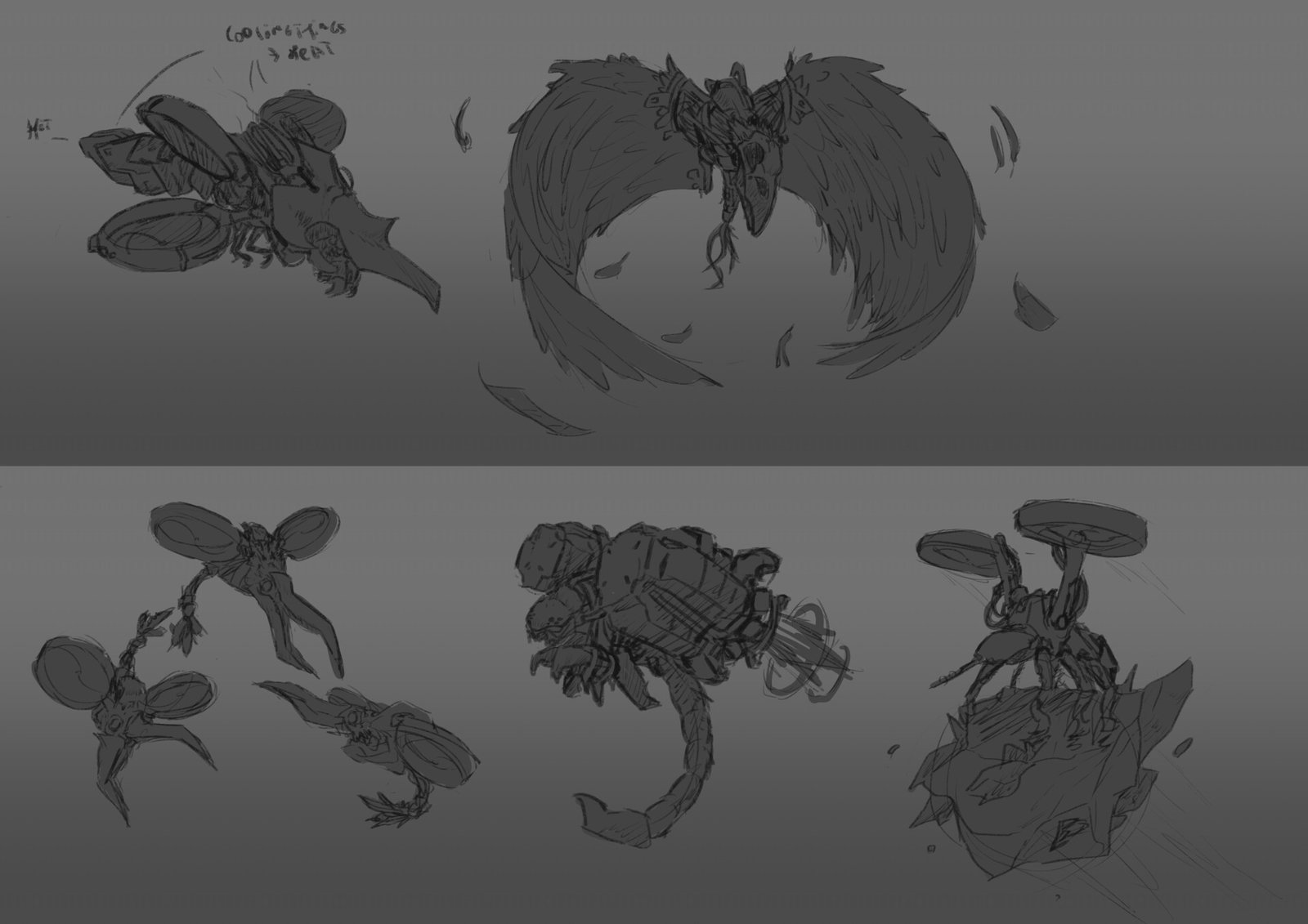 Initial exploration for a flying enemy for my 1st internship with Gatling Gecko Studios.